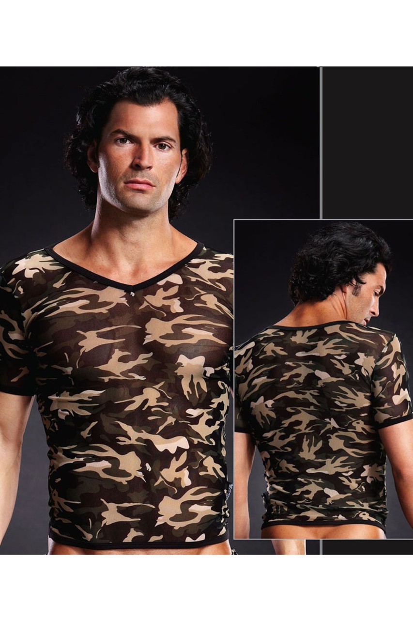 Mesh V-Neck Tee - BLM020