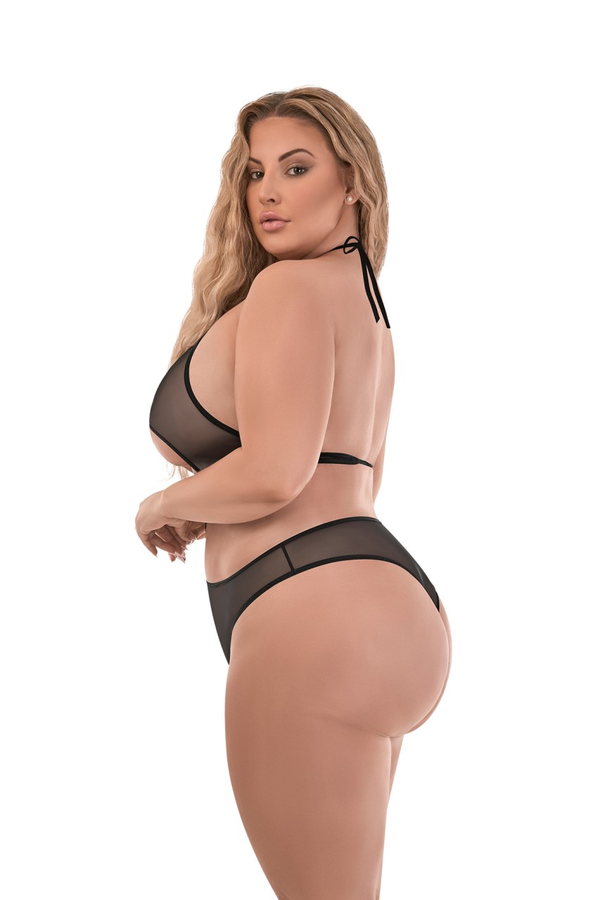 Crotchless Underboob Teddy w/Split Back - MSM244 - Image 3