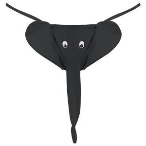 PAK708BK_ISO___71367_zoom Squeaker Elephant G-String - MPPAK708