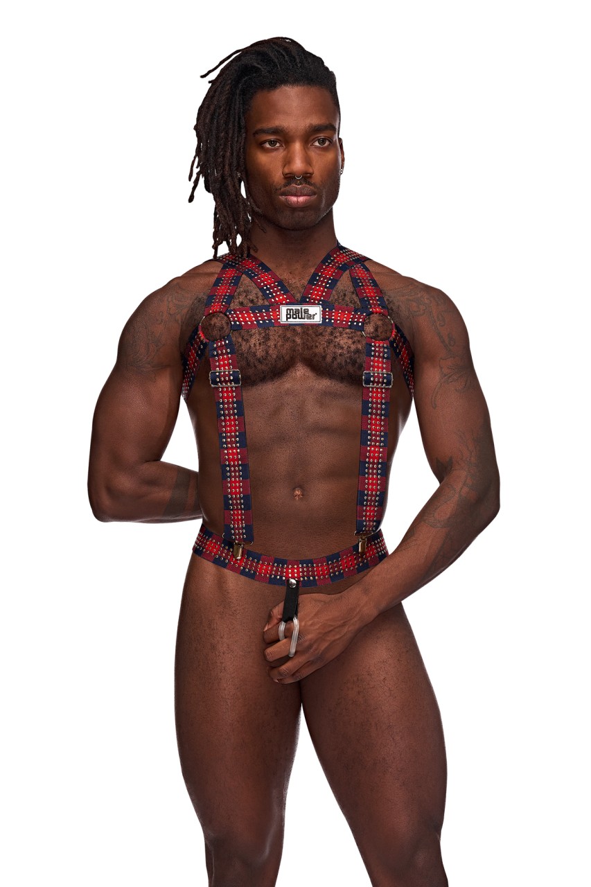 Elastic Studded Harness with Ring - MPPAK892 - Image 3